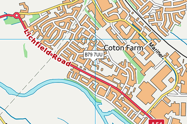 B79 7UU map - OS VectorMap District (Ordnance Survey)