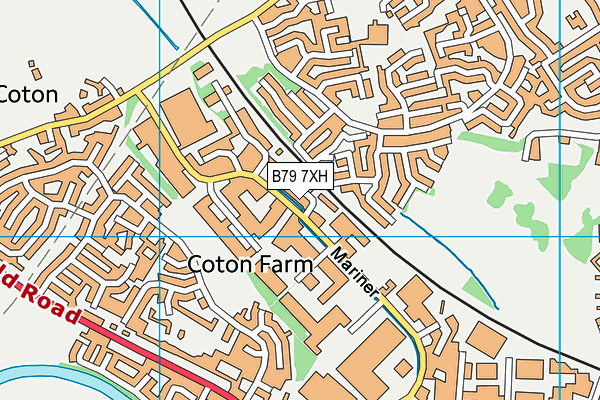 B79 7XH map - OS VectorMap District (Ordnance Survey)