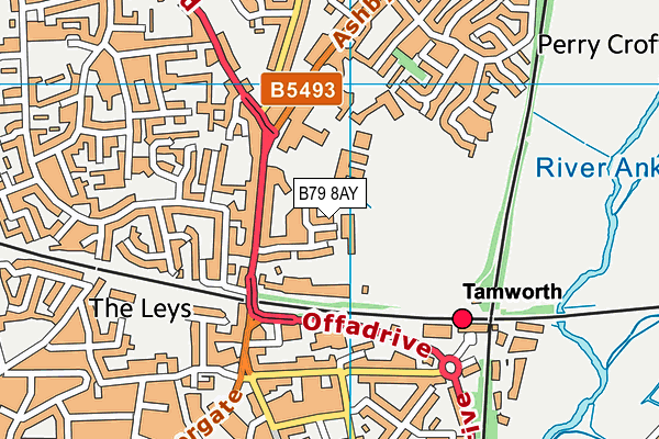 B79 8AY map - OS VectorMap District (Ordnance Survey)