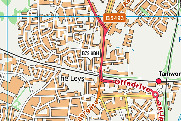 B79 8BH map - OS VectorMap District (Ordnance Survey)