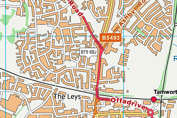 B79 8BJ map - OS VectorMap District (Ordnance Survey)