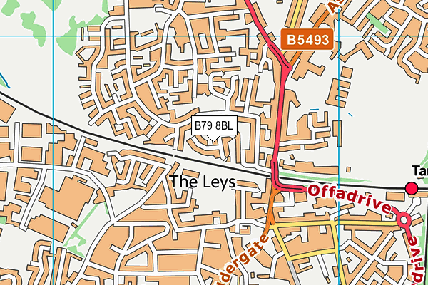 B79 8BL map - OS VectorMap District (Ordnance Survey)