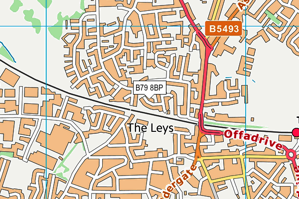 B79 8BP map - OS VectorMap District (Ordnance Survey)