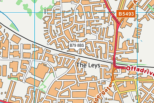 B79 8BS map - OS VectorMap District (Ordnance Survey)