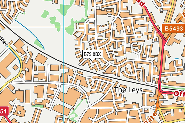 B79 8BX map - OS VectorMap District (Ordnance Survey)