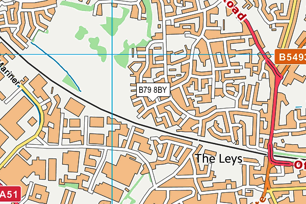 B79 8BY map - OS VectorMap District (Ordnance Survey)