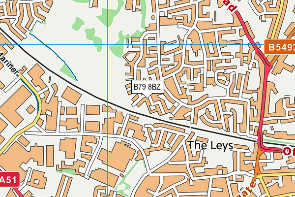 B79 8BZ map - OS VectorMap District (Ordnance Survey)