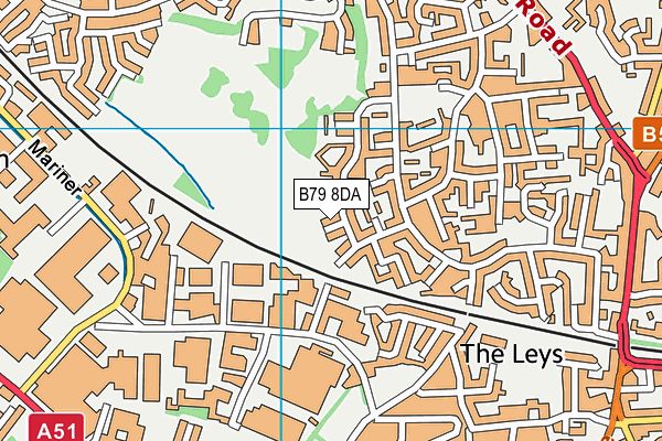 B79 8DA map - OS VectorMap District (Ordnance Survey)