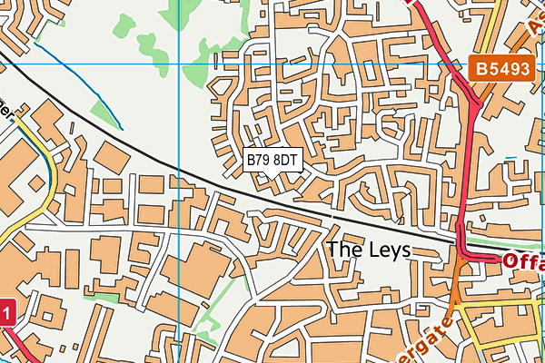 B79 8DT map - OS VectorMap District (Ordnance Survey)