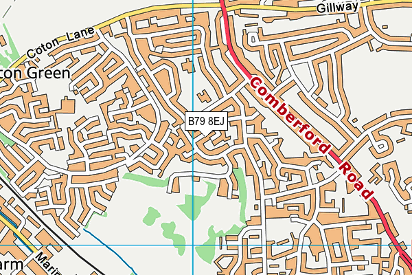 B79 8EJ map - OS VectorMap District (Ordnance Survey)