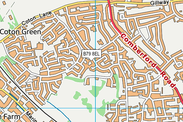 B79 8EL map - OS VectorMap District (Ordnance Survey)