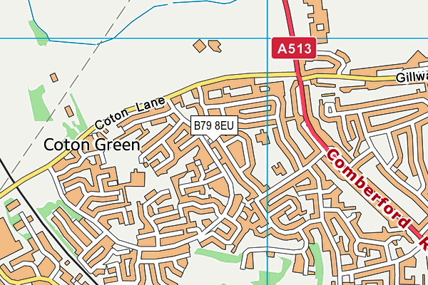 B79 8EU map - OS VectorMap District (Ordnance Survey)