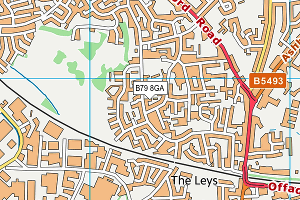 B79 8GA map - OS VectorMap District (Ordnance Survey)