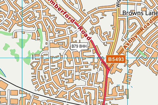 B79 8HH map - OS VectorMap District (Ordnance Survey)
