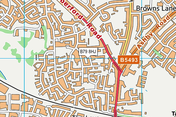 B79 8HJ map - OS VectorMap District (Ordnance Survey)