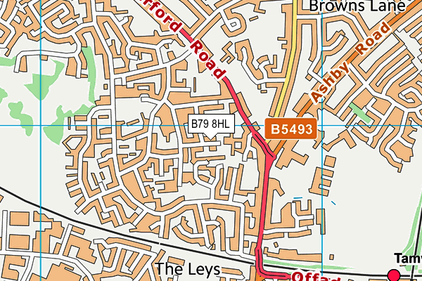 B79 8HL map - OS VectorMap District (Ordnance Survey)