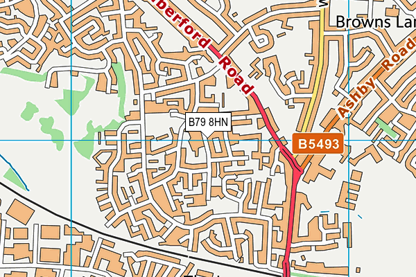 B79 8HN map - OS VectorMap District (Ordnance Survey)