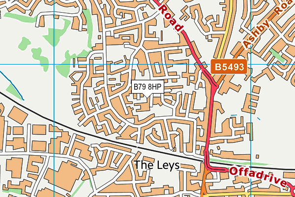 B79 8HP map - OS VectorMap District (Ordnance Survey)