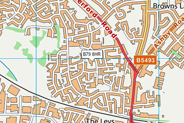 B79 8HR map - OS VectorMap District (Ordnance Survey)