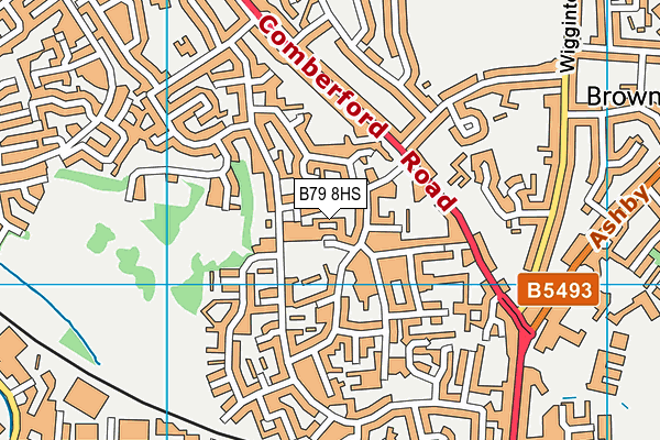 B79 8HS map - OS VectorMap District (Ordnance Survey)