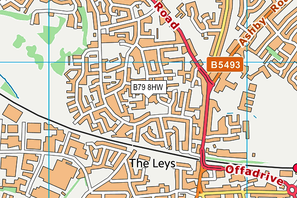 B79 8HW map - OS VectorMap District (Ordnance Survey)