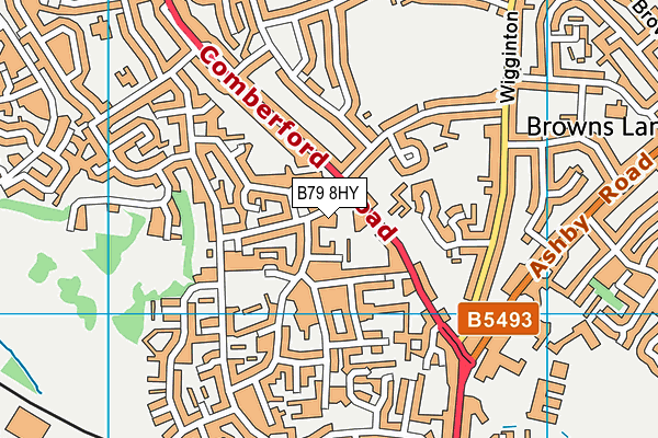 B79 8HY map - OS VectorMap District (Ordnance Survey)