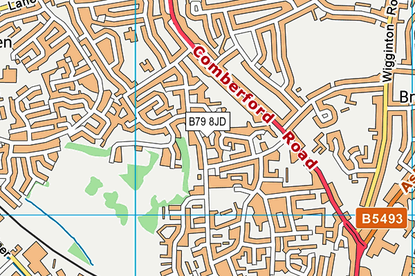 B79 8JD map - OS VectorMap District (Ordnance Survey)