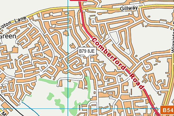 B79 8JE map - OS VectorMap District (Ordnance Survey)