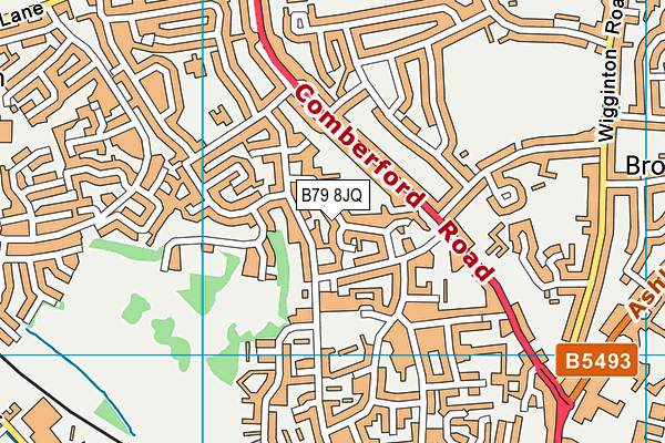 B79 8JQ map - OS VectorMap District (Ordnance Survey)