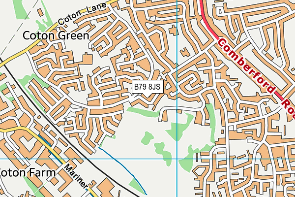B79 8JS map - OS VectorMap District (Ordnance Survey)