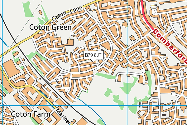B79 8JT map - OS VectorMap District (Ordnance Survey)