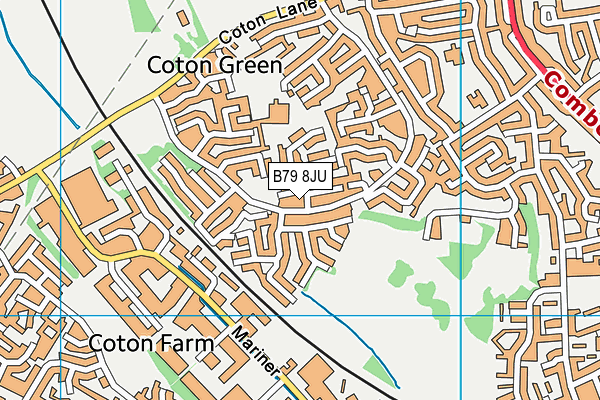 B79 8JU map - OS VectorMap District (Ordnance Survey)