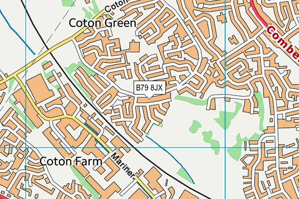 B79 8JX map - OS VectorMap District (Ordnance Survey)