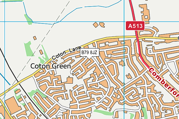 B79 8JZ map - OS VectorMap District (Ordnance Survey)