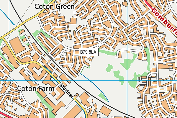 B79 8LA map - OS VectorMap District (Ordnance Survey)