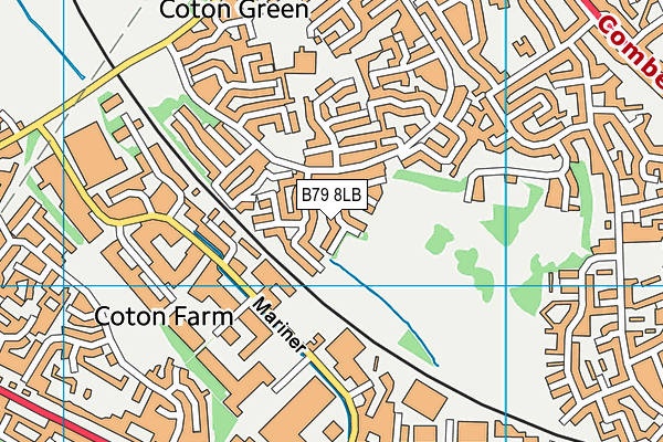 B79 8LB map - OS VectorMap District (Ordnance Survey)