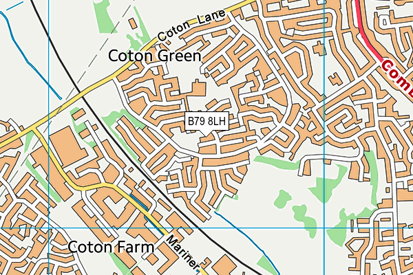 B79 8LH map - OS VectorMap District (Ordnance Survey)