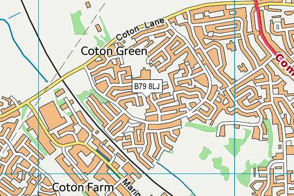 B79 8LJ map - OS VectorMap District (Ordnance Survey)