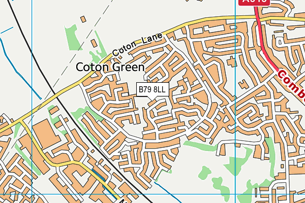 B79 8LL map - OS VectorMap District (Ordnance Survey)