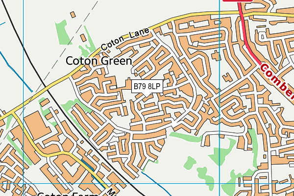 B79 8LP map - OS VectorMap District (Ordnance Survey)