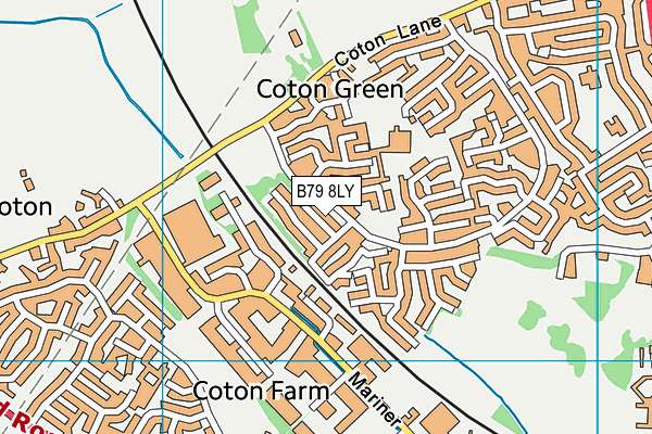 B79 8LY map - OS VectorMap District (Ordnance Survey)