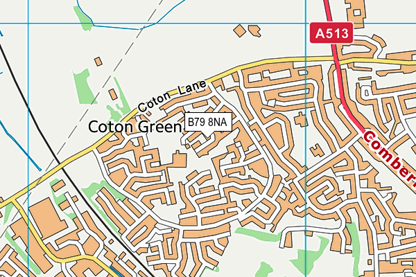 B79 8NA map - OS VectorMap District (Ordnance Survey)