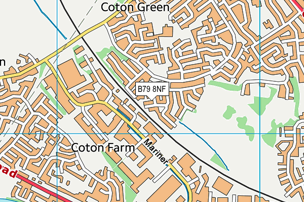 B79 8NF map - OS VectorMap District (Ordnance Survey)
