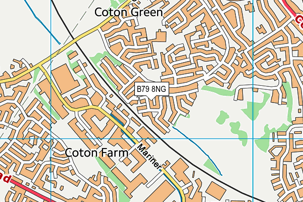 B79 8NG map - OS VectorMap District (Ordnance Survey)