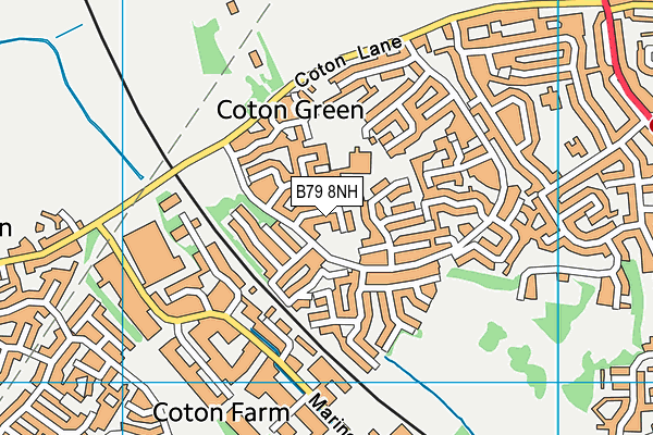 B79 8NH map - OS VectorMap District (Ordnance Survey)