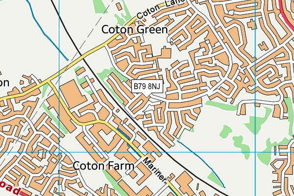 B79 8NJ map - OS VectorMap District (Ordnance Survey)