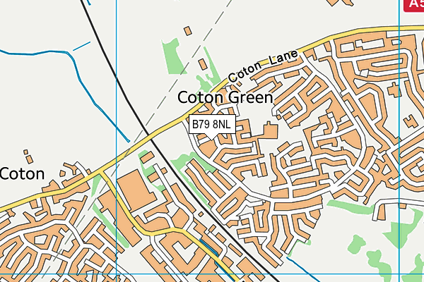 B79 8NL map - OS VectorMap District (Ordnance Survey)