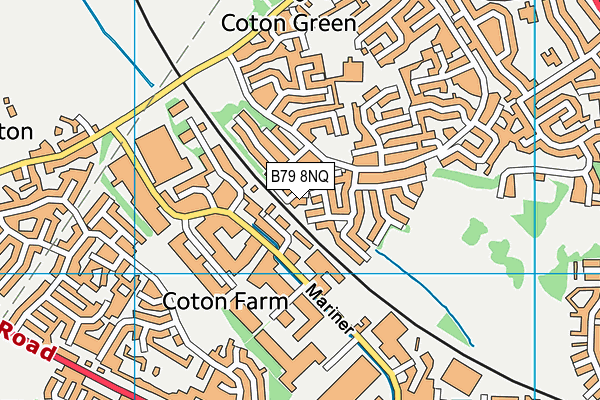 B79 8NQ map - OS VectorMap District (Ordnance Survey)