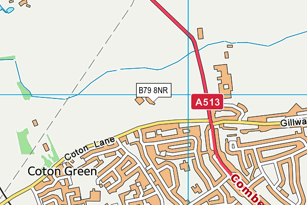 B79 8NR map - OS VectorMap District (Ordnance Survey)