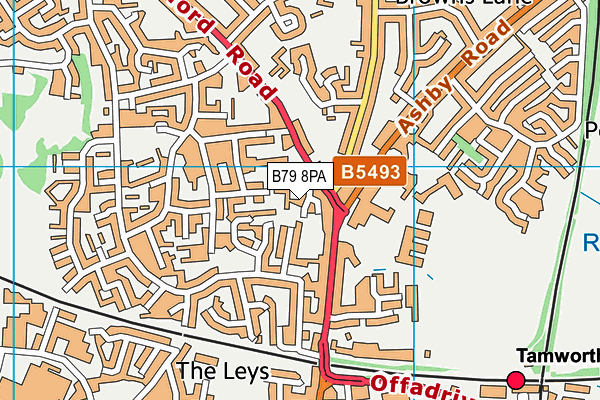 B79 8PA map - OS VectorMap District (Ordnance Survey)
